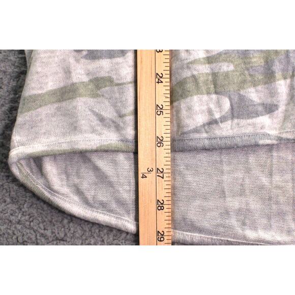 NWT Philosophy Tee Women's Medium Gray Cloud Camo Cozy V-Neck Soft Lounge Top - Picture 4 of 10